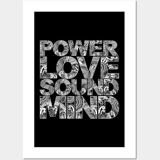 Power Love Sound Mind Posters and Art